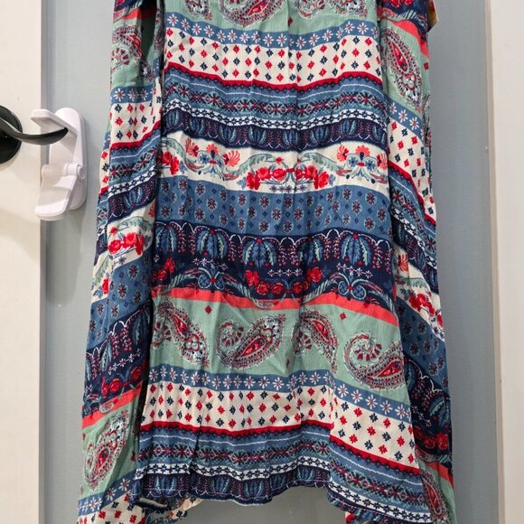 Paisley Raye Boho Midi Dress – Colorful Patchwork Print – Size 1X – NWT - Picture 4 of 8